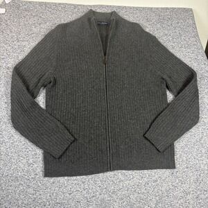 John Ashford Men's cashmere medium  full Zip  Sweater vintage soft. Some Pilling